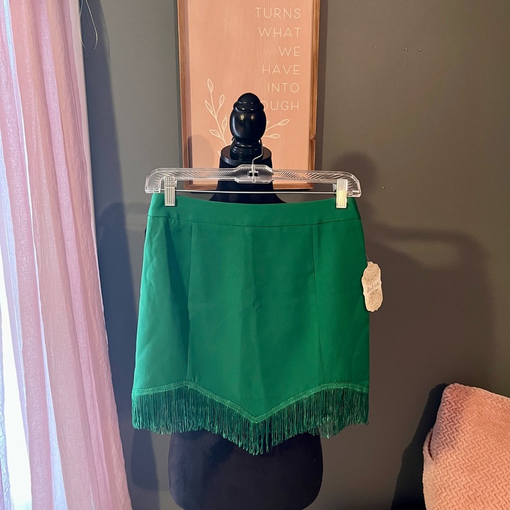NWT Altar’d State fringe skirt.